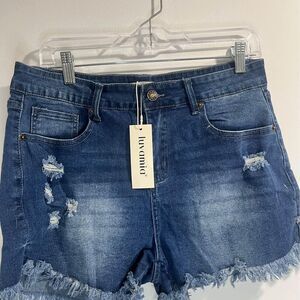 nwt large jean denim shorts